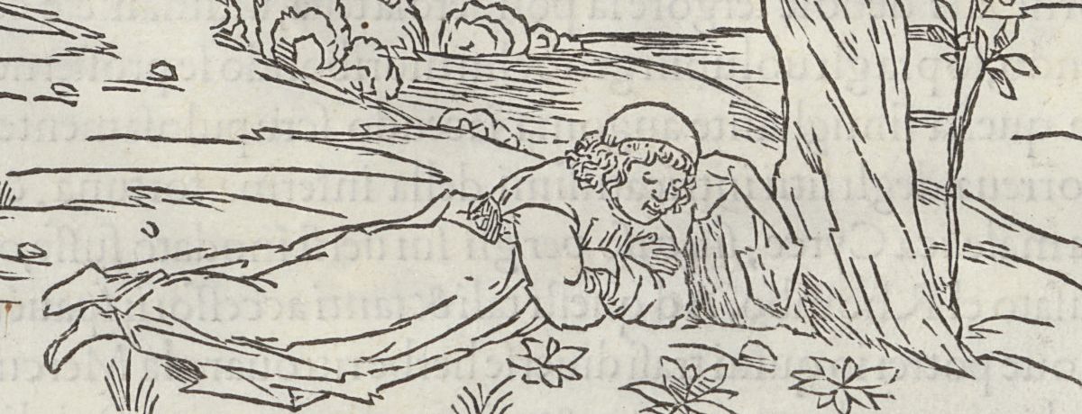 Roman Hypnerotomachia Poliphili, Inkunabel, Ausschnitt Ausschnitt aus einem Wiegendruck