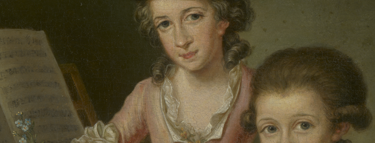 Ausschnitt aus dem Gemälde Rahel und Marcus Levin, 1783 von J. Ch. Frisch Aus den Kunstschätzen der Staatsbibliothek, Gemälde, Ausschnitt